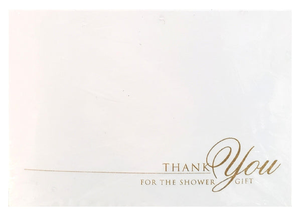 50 ct. Shower Thank You Cards - Gold