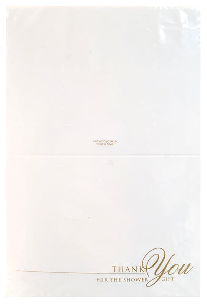 50 ct. Shower Thank You Cards - Gold