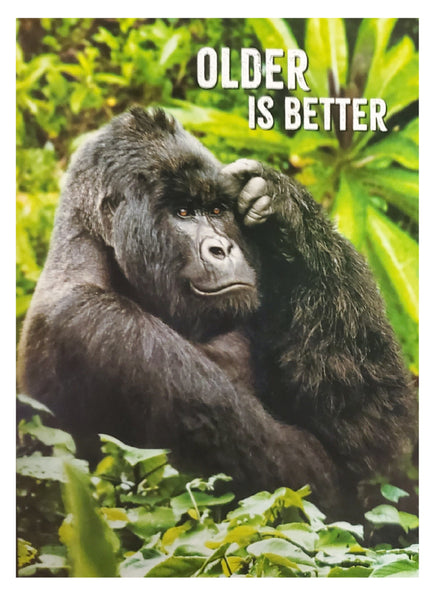 Birthday Greeting Card - Gorilla Thinker