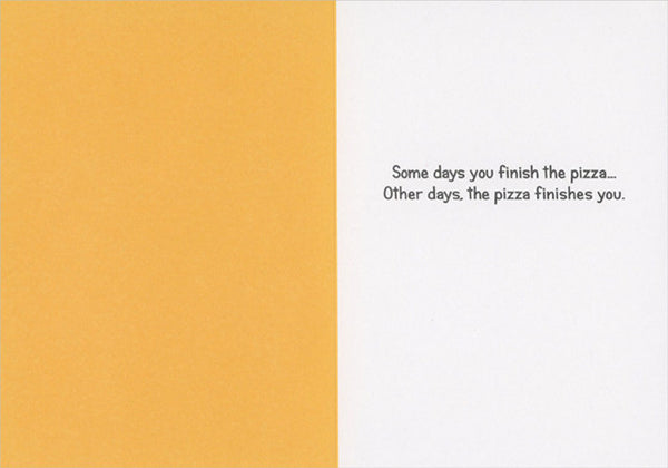 Just Funny Greeting Card - Sleeping Pizza Girl