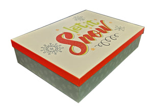 Jumbo Decorative Gift Box - Let it Snow