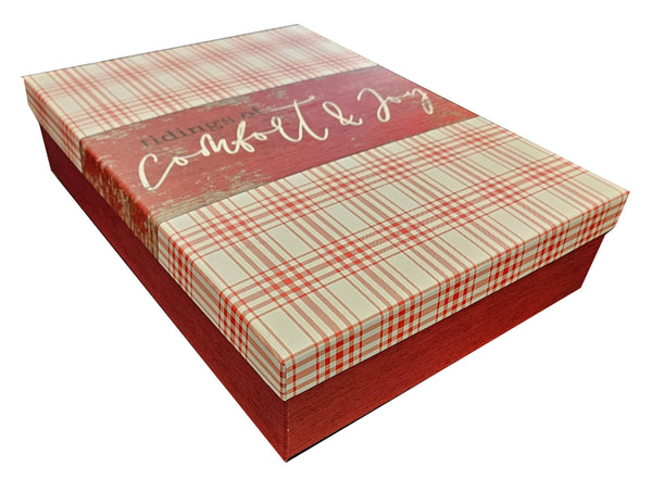 Medium Decorative Gift Box - Comfort & Joy