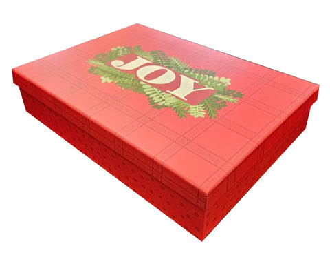 Medium Decorative Gift Box - Joy Wreath