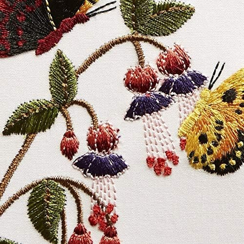 Luxury Blank Greeting Card - Embroidered Butterflies