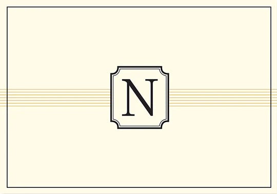 Premium Monogram Notecards - Choose Letter