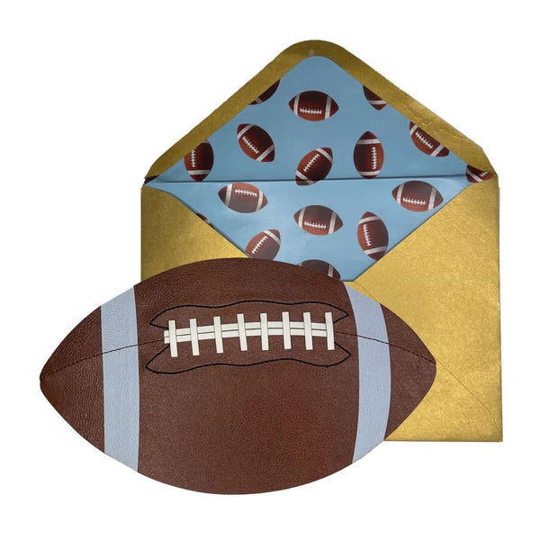 Luxury Birthday Greeting Card - Die-Cut Football