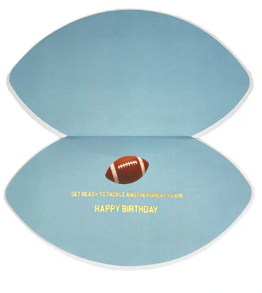 Luxury Birthday Greeting Card - Die-Cut Football