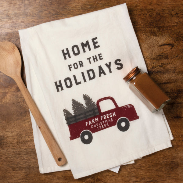 Kitchen Towel - Rustic Home For The Holidays