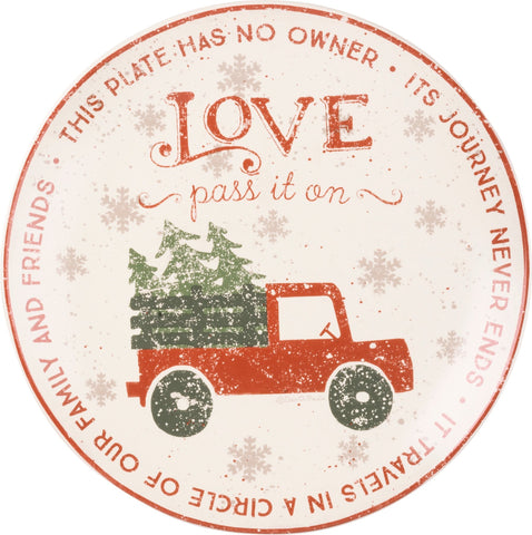 Holiday Cookie Giving Plate - Love Pass It On Giving Plate