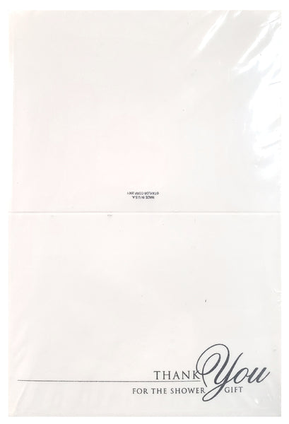 50 ct. Shower Thank You Cards - Silver