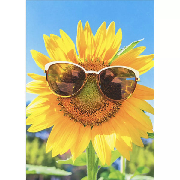 Mother's Day Greeting Card - Sunflower Wearing Sunglasses