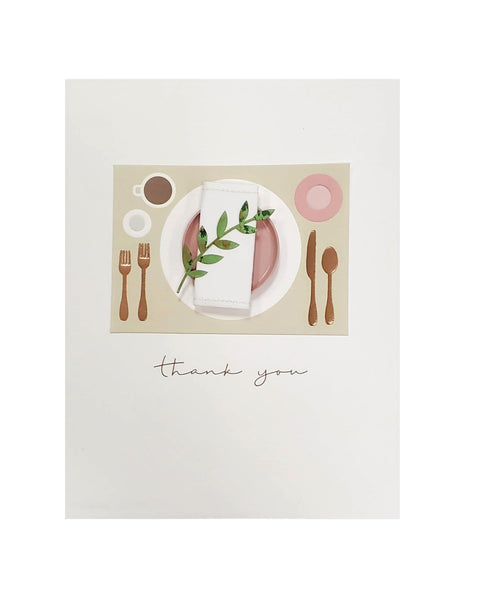 Luxury Thank You Greeting Card - Table Setting