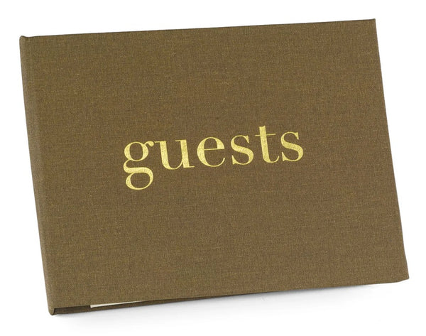 Hortense B. Hewitt Co. Linen Guest Book with Gold Accent