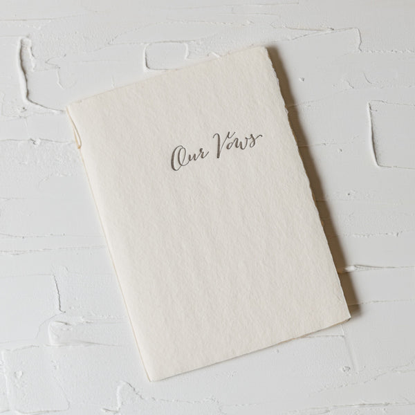 Soft-Cover Letterpress Notebook - Our Vows