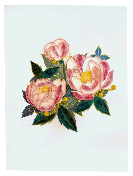 Luxury Birthday Greeting Card - Quilled Origami Floral
