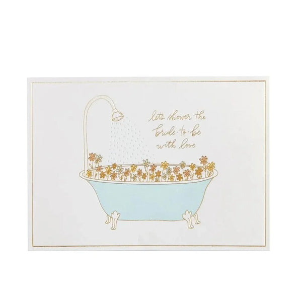 Luxury Wedding Shower Greeting Card - Bathtub