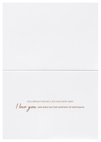 Luxury Birthday Greeting Card - Flower Wife