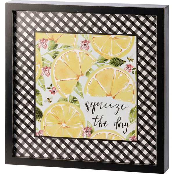 Inset Box Sign - Squeeze The Day