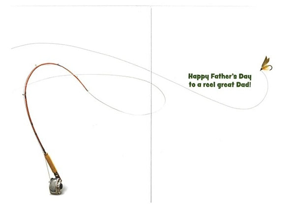 Father's Day Greeting Card - Otter Fly Fisherman