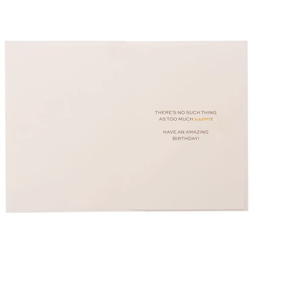 Luxury Birthday Greeting Card - Birthday Icons on Black