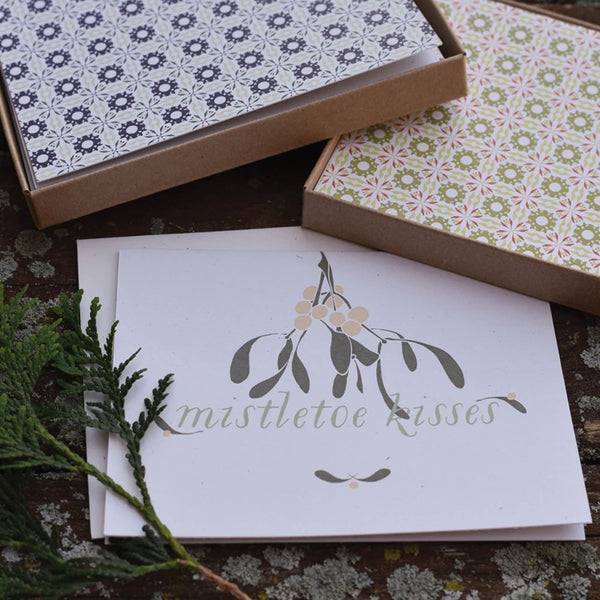 Mistletoe Kisses - Boxed Christmas Cards - 8 ct.