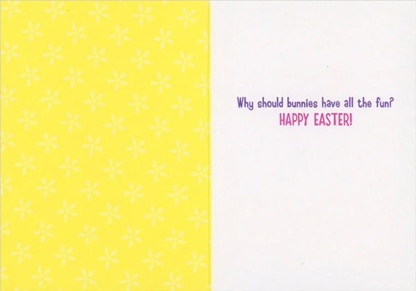 Easter Greeting Card - Dog with Bunny Ears on Butt