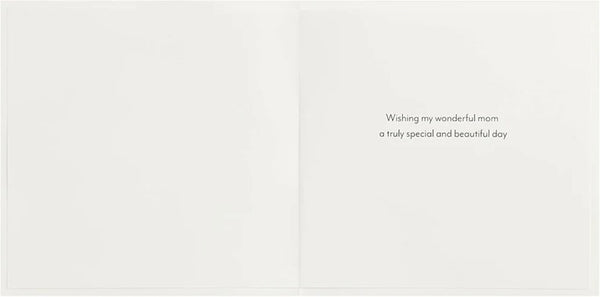 Luxury Birthday Greeting Card - Quilled Mom with Flowers