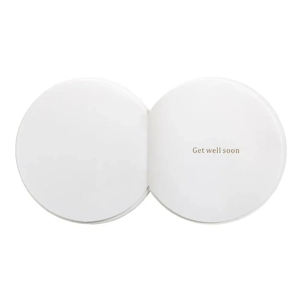 Luxury Get Well Greeting Card - Orange Flowers with Gold Embroidery