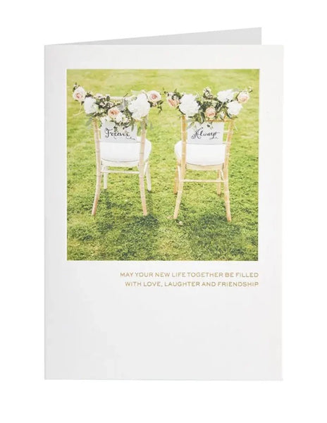 Luxury Wedding Greeting Card - Chairs