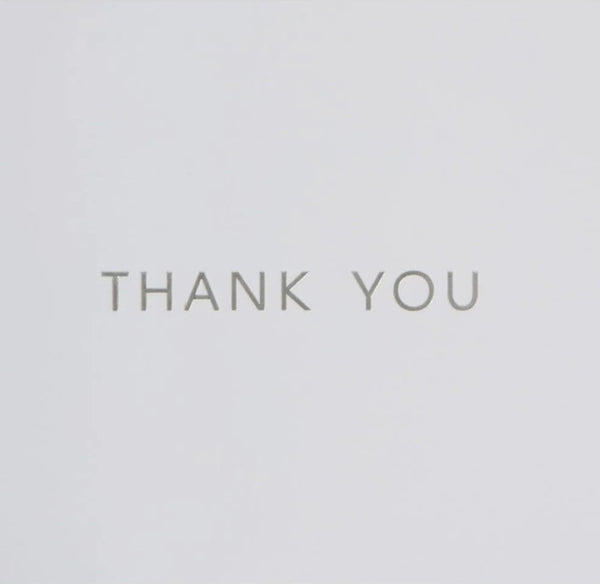 Luxury Thank You Card Set - Silver
