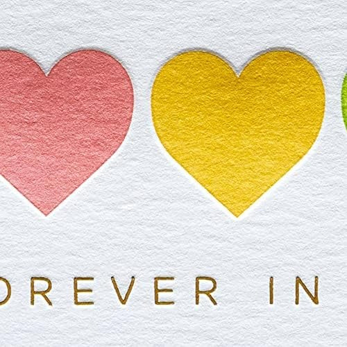 Luxury Romance Greeting Card - Row of Hearts