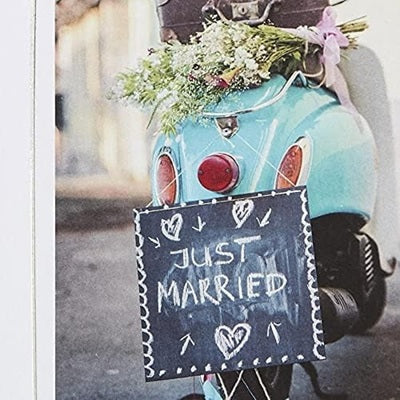Luxury Wedding Greeting Card - Vespa Photo
