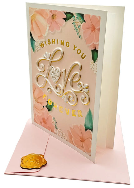 Luxury Wedding Greeting Card - Quilled Love Forever