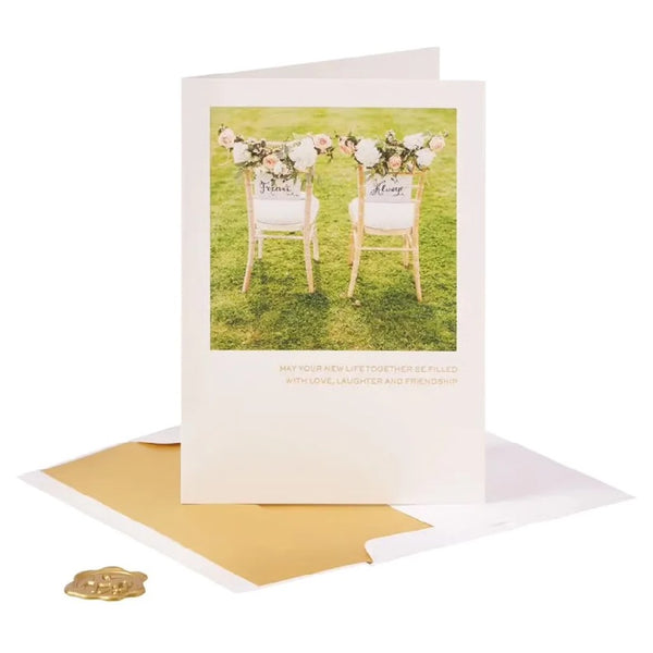 Luxury Wedding Greeting Card - Chairs