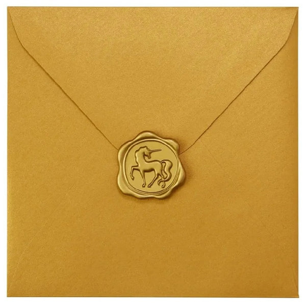 Luxury Get Well Greeting Card - Orange Flowers with Gold Embroidery