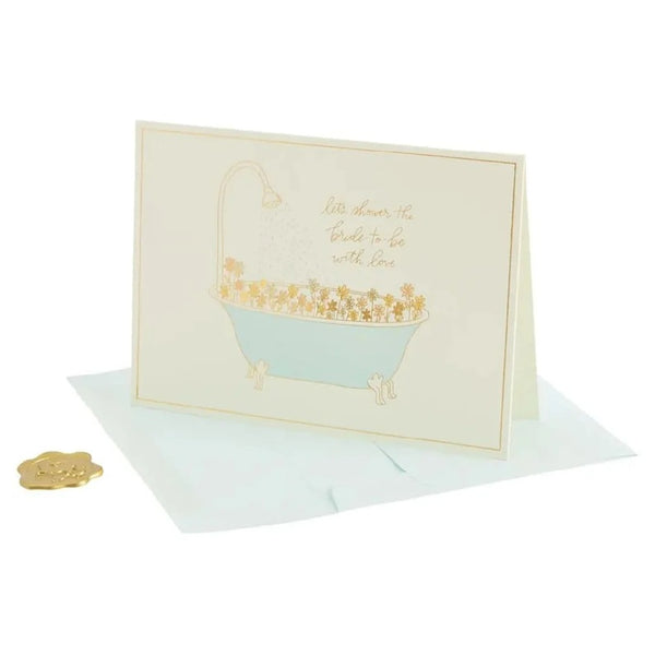 Luxury Wedding Shower Greeting Card - Bathtub