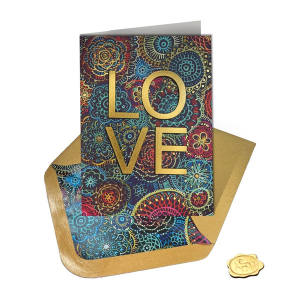 Luxury Romance Greeting Card - Stacked Love