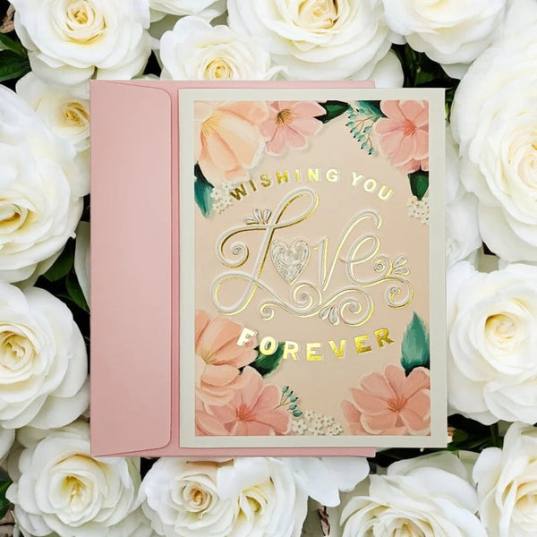 Luxury Wedding Greeting Card - Quilled Love Forever