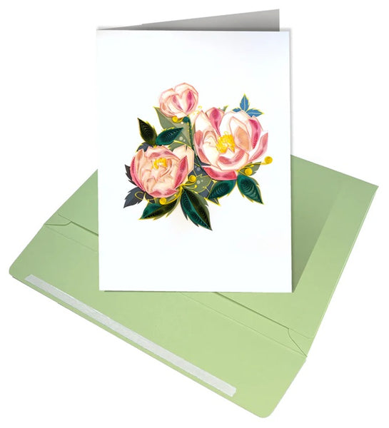Luxury Birthday Greeting Card - Quilled Origami Floral