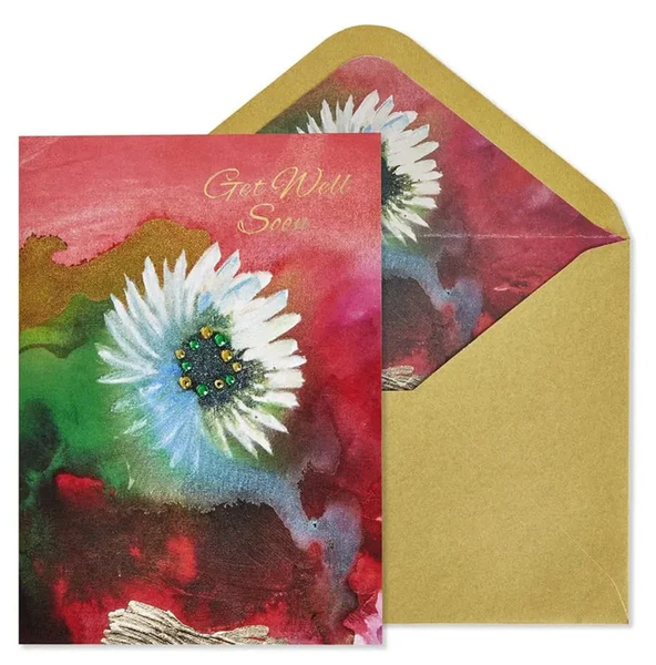 Luxury Get Well Greeting Card - Daisy