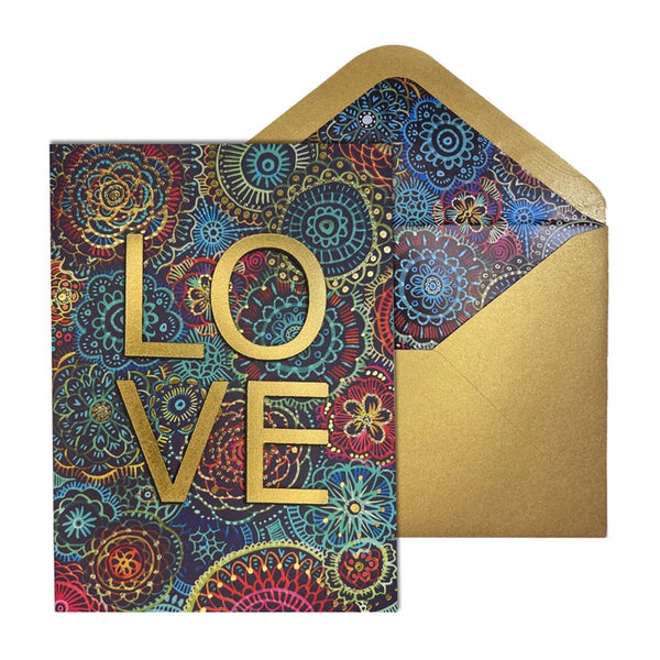Luxury Romance Greeting Card - Stacked Love