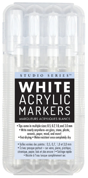 Studio Series White Acrylic Markers - Set of 4