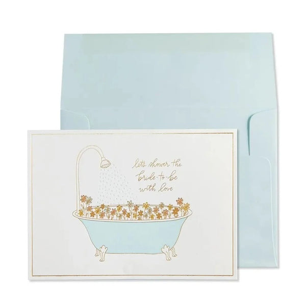 Luxury Wedding Shower Greeting Card - Bathtub
