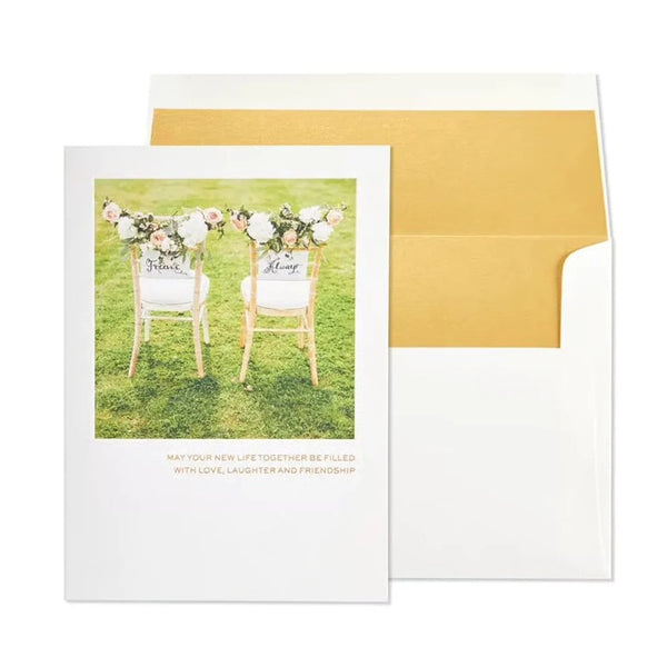 Luxury Wedding Greeting Card - Chairs