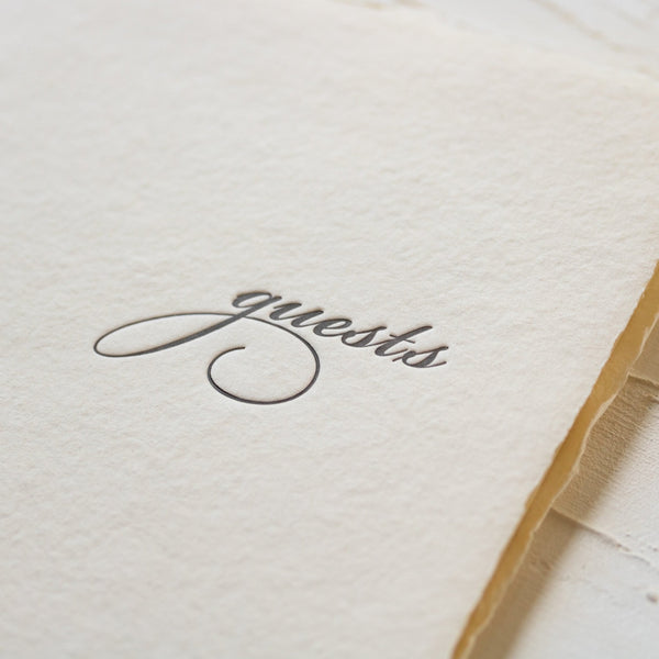 Mini Soft-Cover Letterpress Guest Book