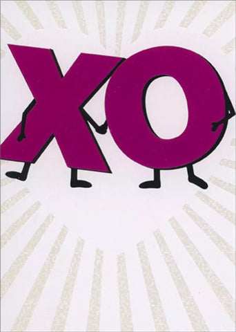 Romance Greeting Card - X and O Peeps