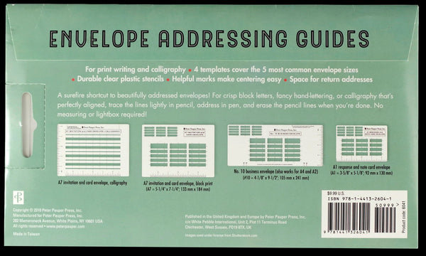 Envelope Addressing Guide - Stencil Set of 4