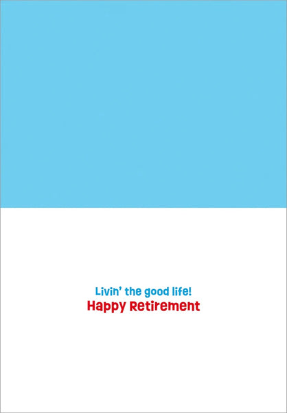 Retirement Greeting Card - Dog on Pool Noodle