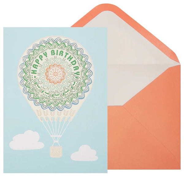 Laser Cut Birthday Greeting Card - Hot Air Balloon