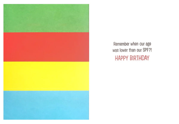 Birthday Greeting Card - Beach Umbrella Lady